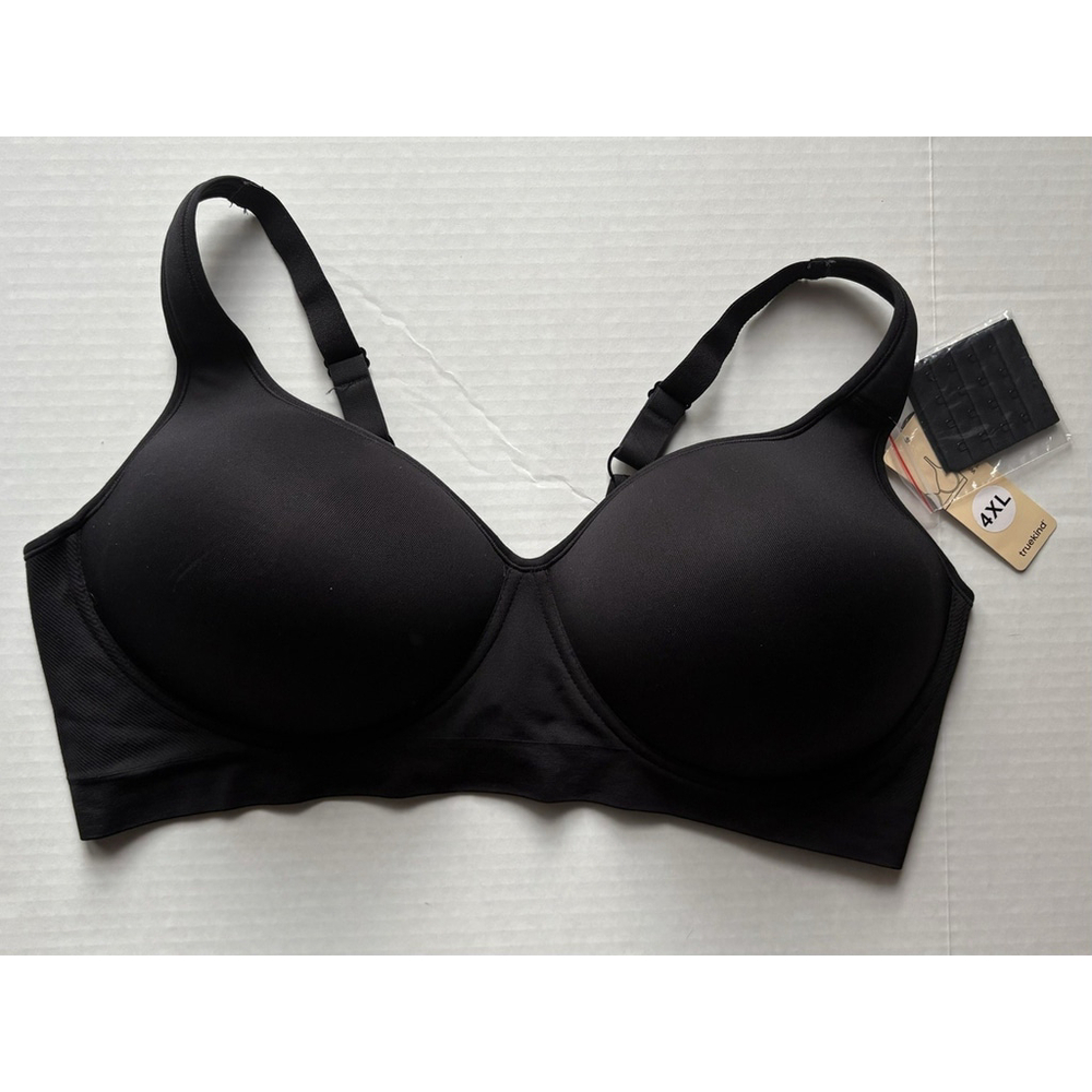 Truekind Wireless Lift T-shirt Bra Size 4XL Black shaping comfort NWT